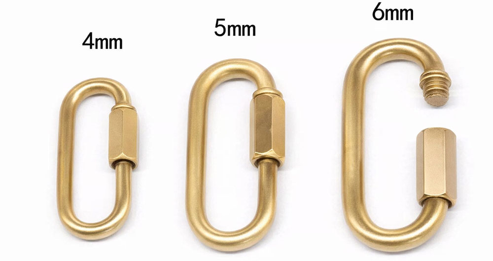 Maillon-rapide-en-laiton-dimension